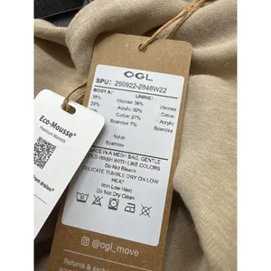 Brand New OGL ProWarm Turtleneck Long Sleeve Brami Beige Small Sweater Top thumbnail 5