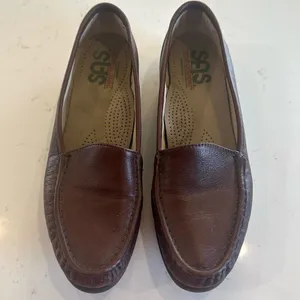 SAS‎ Women’s Simplify Leather Moccasin Loafers Shoes Antique Wine Brown Size 9 thumbnail 2