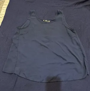 Women's Navy Sleeveless Maternity Camisole Tank Top thumbnail 1