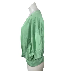 Anthropologie Pilcro Women's Green Dolman Half Sleeve Sweatshirt Blouse Top Sz L thumbnail 2