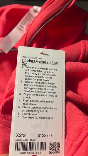 Scuba Oversized Full-Zip XS/S thumbnail 5