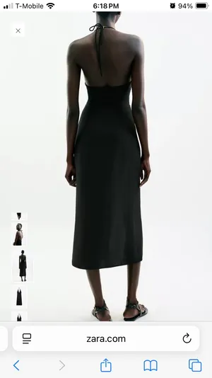 Zara MIDI DRESS WITH GOLD APPLIQUÉ thumbnail 2