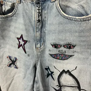 GARAGE baggy barrel jeans size‎ 26 customized distressed thumbnail 4