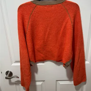 Urban Outfitters Orange Button-Up Sweater thumbnail 4