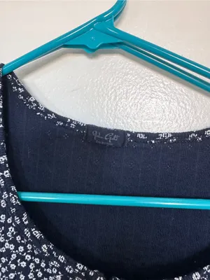 Brandy Melville Navy Button Crop Top thumbnail 4