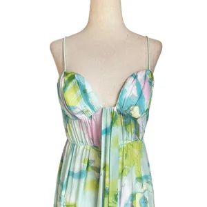 Asos Multicolor Lined Maxi Long Dress w/ Slit Women's Size 2 | 75-14 thumbnail 3