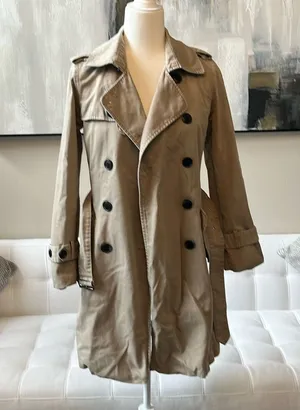 Monoprix Cotton Trench Coat Medium in good condition. Size 36 thumbnail 1