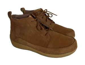 Duluth Trading Co Seneca Falls Leather Laced Ankle Boots Moc Toe Tan Brown W 9.5 thumbnail 1