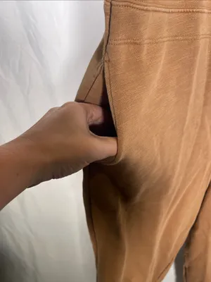Madewell Womens Short Sleeve Coverall Jumpsuit Tan Large thumbnail 4