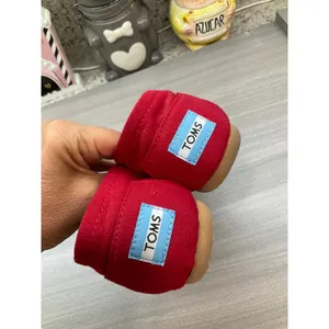 Toms Womens Alpargata Red Canvas Slip On‎ Flats thumbnail 9