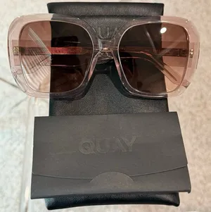 Quay Australia Translucent Full Glam Oversized Square Sunglasses Brown Lense thumbnail 1