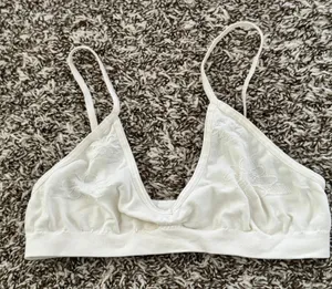 Vintage Bralette - ivory seamless active intimate pointelle bra thumbnail 1