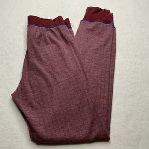 Intimately Free People Burgundy Waffle Knit Jogger Pajama Pants XS thumbnail 2