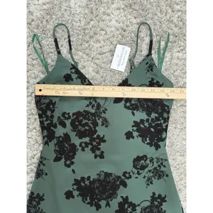 Windsor Women’s Green Velvet Floral Whimsigoth Dress Goth Grunge Stretch Size S NWT thumbnail 13