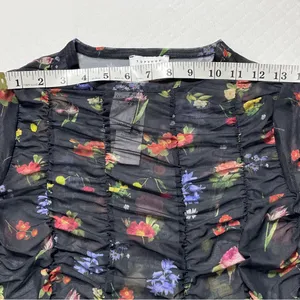 TopShop Floral long sleeve‎ mesh women’s size small, NWT thumbnail 8
