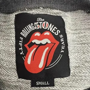 The Rolling Stones Script Tongue Logo Crew Neck Sweatshirt Gray 50 Years Tour S thumbnail 7