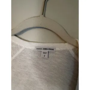 James Perse lightweight cotton jersey scoop-neck tunic top Sz 2 White thumbnail 4
