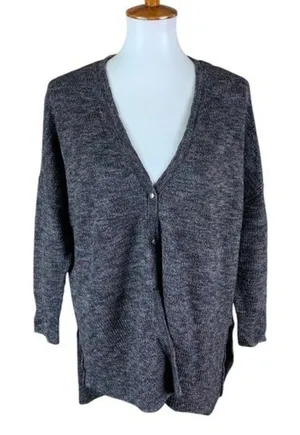 Free‎ People Striped Knit Cardigan Sweater Oversized Slouchy Boho Cozy XS thumbnail 1