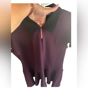 Tommy Hilfiger Size 14 Elegant Purple/Plum Dress with Black Collar‎ thumbnail 4
