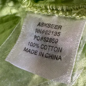 Fresh Produce Lime Green Seersucker Cotton‎ Skirt XL Drawstring thumbnail 4