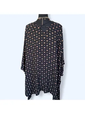 Billabong Boho Festival Beachy Coastal Duster Cover Up Cardigan Size S/M 🖤 thumbnail 4