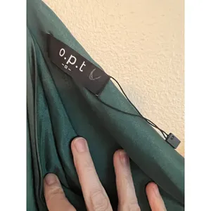 O.P.T. One Shoulder Satin Ivy Midi Dress Size S‎ Green High Slit Lined New thumbnail 5