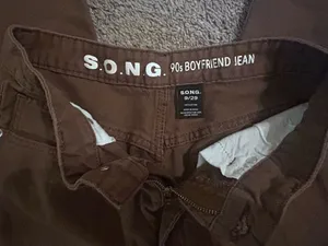 S.o.n.g. Dark Brown 90’s Boyfriend Jeans Straight Leg thumbnail 3