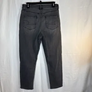 Women’s American Eagle Mom Jean Black Jeans Straight Leg Size 8 Preowned thumbnail 8