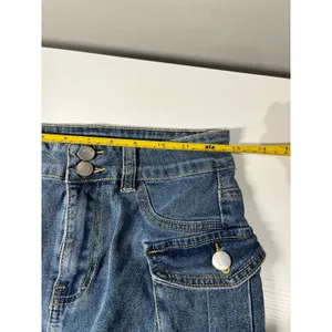 bundle love Tree Denim Cargo white Mini Skirt with Black‎ and blue skirt S Y2K thumbnail 11