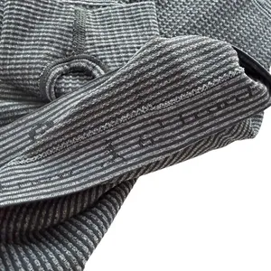 Lululemon Swiftly Mock Neck 1/2 Zip Long Sleeve 6 Black Grey Stripe Run Gym thumbnail 5