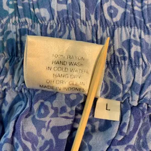 Very‎ Vineyard Skirt Blue Paisley Print Midi Elastic Waist Rayon Size L Martha's thumbnail 4