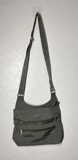 Baggallini Charcoal Crossbody Nylon Bag lightweight Travel thumbnail 1