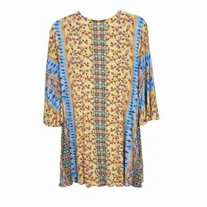 Soft Surroundings Sz M FiFi Embroidered Tunic Blouse Top 3/4 Bell Sleeve Boho thumbnail 5