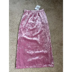 Soft‎ Pink Velvet Midi Skirt Fleece Lined - Fits US XS/Small new thumbnail 3