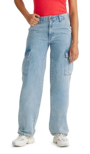 NWT Levi's 94 Baggy Cargo‎ Jeans 27x30 Mid Rise Loose Straight thumbnail 1