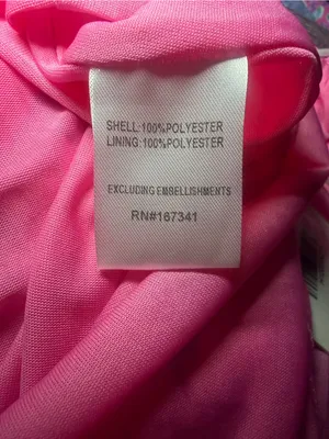 NWT Hello Molly Seen In plisse pleated textured tie pink Barbie mini dress small thumbnail 8
