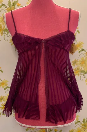 Sexy see through burgundy top size 32 thumbnail 5