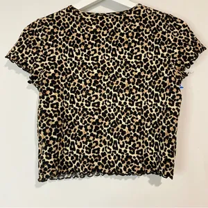 American Eagle Women’s Cheetah Print Crop Top Brown Size Small EUC thumbnail 7
