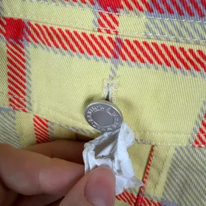WeWoreWhat Cropped‎ Plaid Denim Jacket Size XS/S Streetwear Y2K Light Academia thumbnail 4