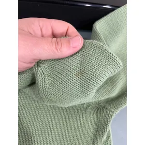 Julianne Vintage Green Art To Wear Sweater Crewneck‎ Graphic Knit Boho Sz M thumbnail 7