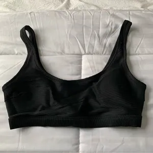 Old Navy Black Ribbed Bikini Top thumbnail 1