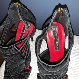 Charles Jourdan cutout heels black Size 9.5 thumbnail 4