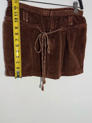 We The Free Corduroy Drawstring Skirt in Rust Free People thumbnail 8