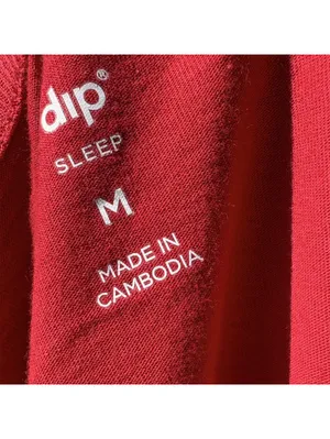 dip Sleep Red Long Sleeve Pajama Set, Size M Size M thumbnail 5