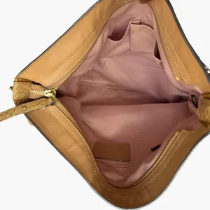 Coach Colette Leather Hobo Bag Tan Python Trim Slouchy Shoulder Bag 16418 thumbnail 5