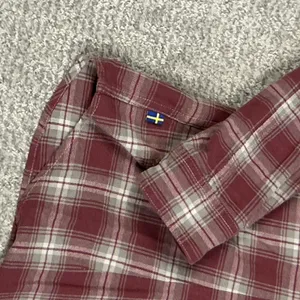 Fjallraven Shirt Womens Large Pink Gray Cream Plaid Flannel Ovik Cotton Outdoor thumbnail 10