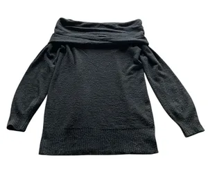 Trina Turk Off The Shoulder Sweater Black Size Small ? Luxury Minimalist Neutral thumbnail 1