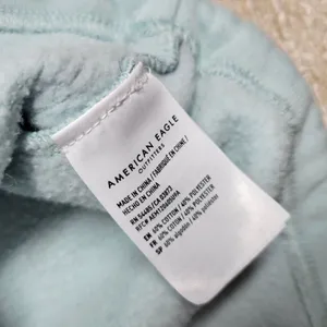 American Eagle Ahh Mazingly Soft Hoodie XS Blue Cropped Fleece Quarter Zip thumbnail 8