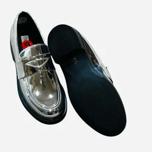 NEW Silver Leif Loafers Silver Slip On Comfort Shoe thumbnail 5