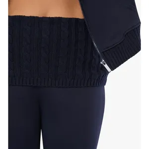 WeWoreWhat Cable Knit Rollover Pant Size L Flare leg Wide-leg design thumbnail 4